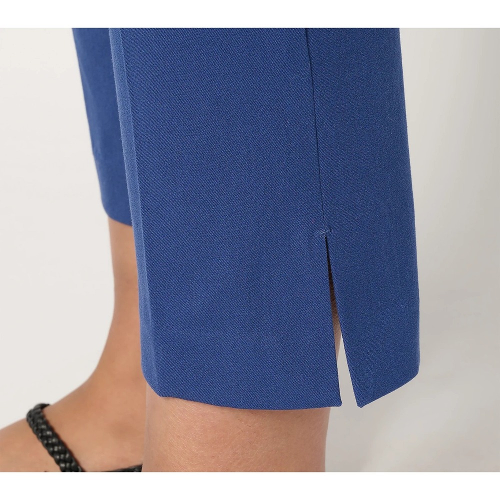 Isaac Mizrahi Live! Petite 24/7 Stretch Icon Crop Pants Deep Blue P16 #11 - Picture 3 of 8